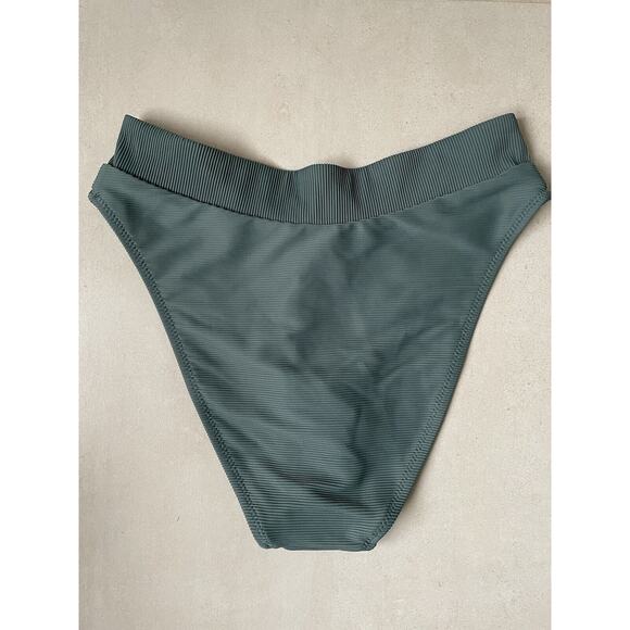 J. Crew Swim Bikini Bottom Ribbed High Waist Swimwear - Picture 4 of 8